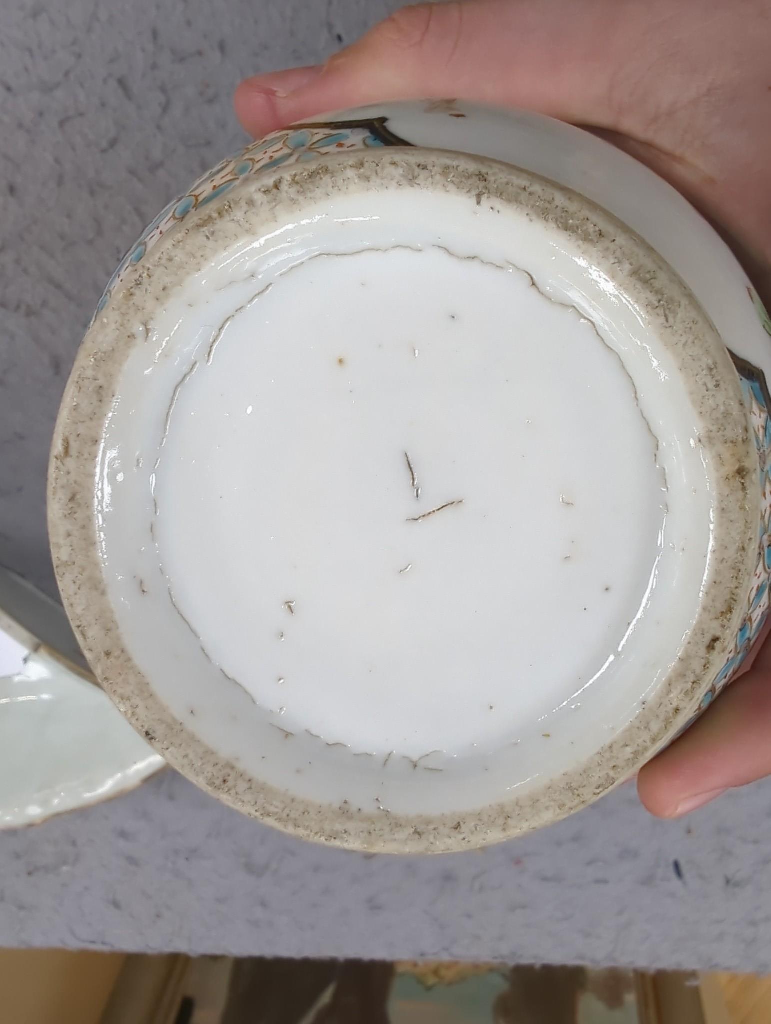 A group of eight items of Chinese ceramics, some damage